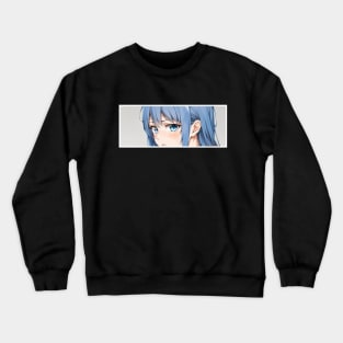 Pair Of Sad Anime Eyes Crewneck Sweatshirt